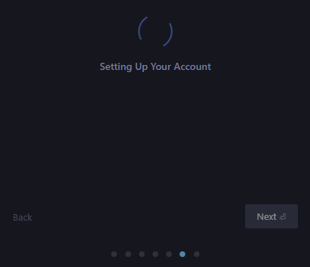 Antigravity onboarding spinner